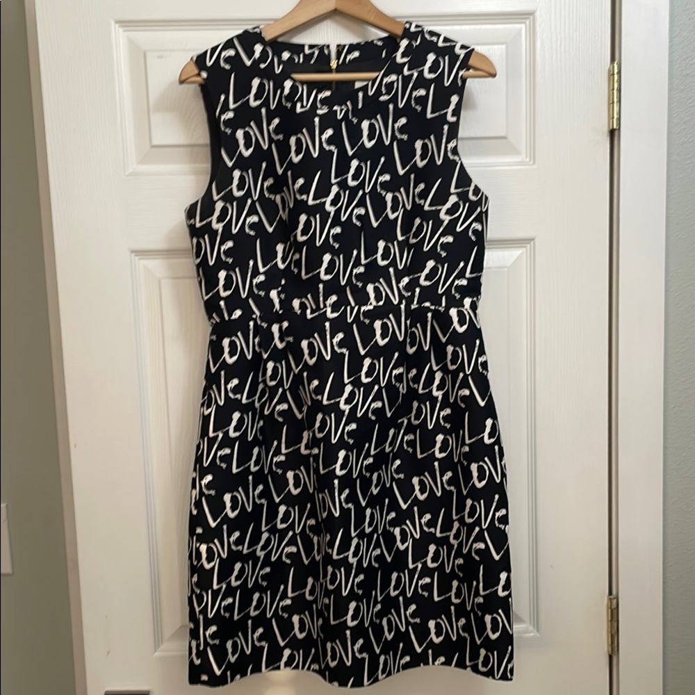 Kate Spade Black and White Sheath Mini Dress